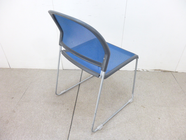 ウチダ/ブルー/MP-200/スタッキングチェア/【中古】