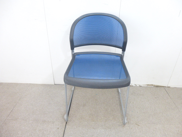 ウチダ/ブルー/MP-200/スタッキングチェア/【中古】