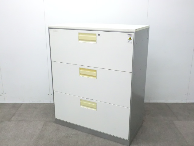 コクヨ / UFX / ホワイト / 【中古】 3段ラテラル