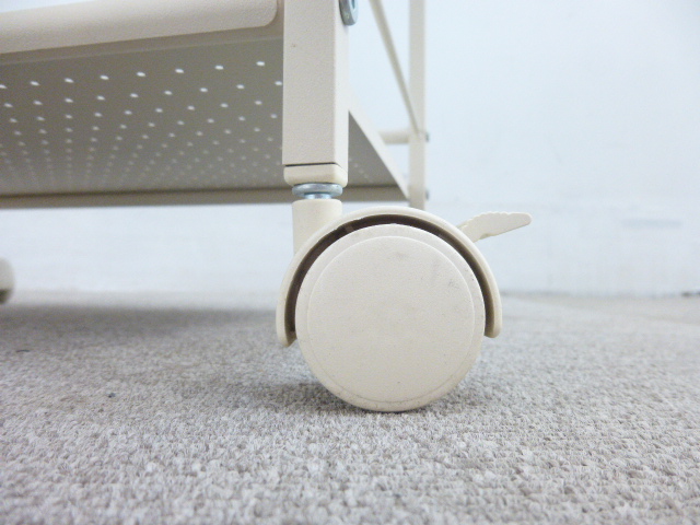 アイボリー/ワゴン/キャスター付/【中古】