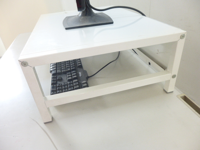 アイボリー/モニター台/【中古】