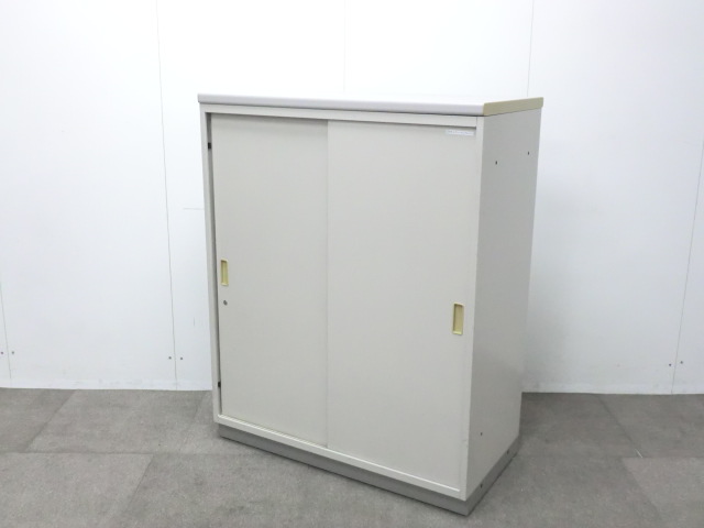 イトーキ/シンライン/ニューグレー/【中古】引違いキャビネット