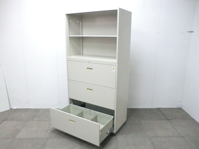 コクヨ/BWN / ニューグレー / 【中古】 上下連結書庫