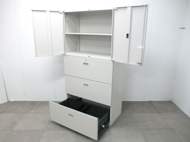 イトーキ/シンライン/ニューグレー/ 【中古】 上下連結書庫