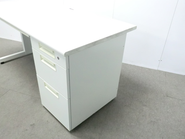 プラス / LEED / ホワイト / 【中古】 片袖デスク