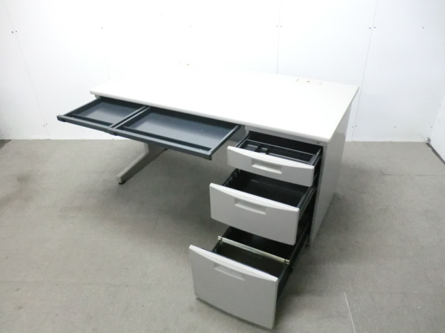 イトーキ/ CZ / ニューグレー / 【中古】 片袖デスク