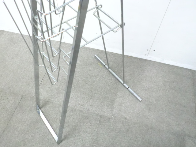 カタログスタンド / シルバー / 【中古】 1列折り畳み