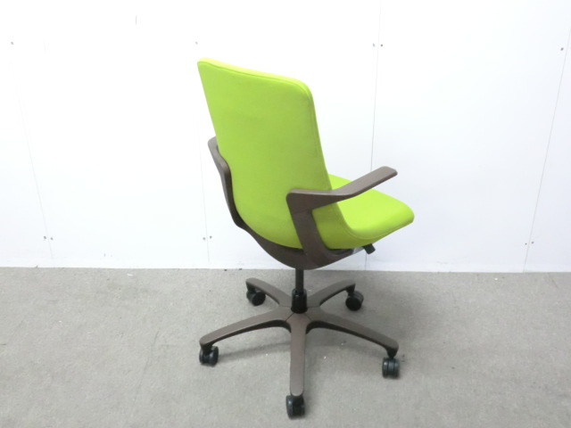 イトーキ/モーブ/ライトグリーン/ 【中古】 OAチェア肘有