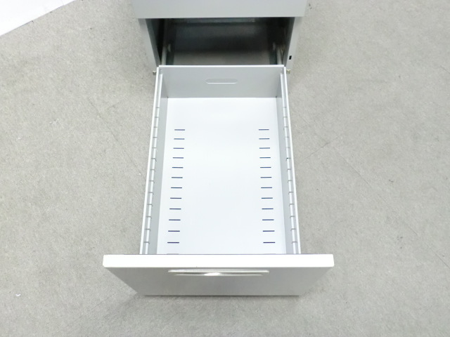 ウチダ/ JUST / ニューグレー / 【中古】 2段脇机