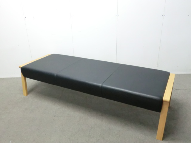 イトーキ / ブラック / 【中古】 ベンチ