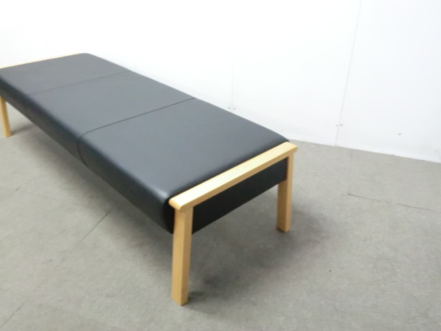 イトーキ / ブラック / 【中古】 ベンチ