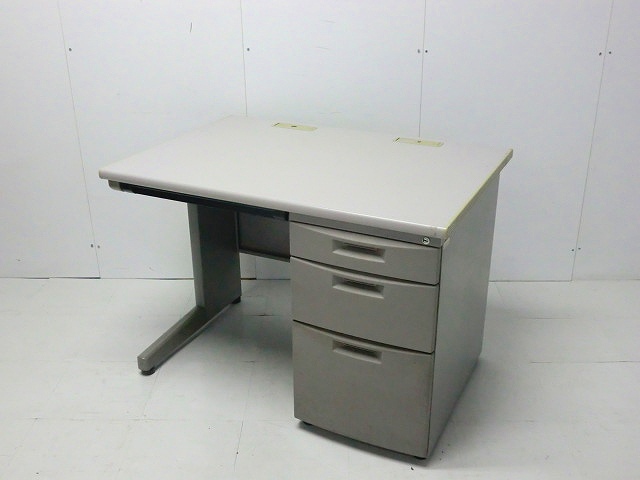 イトーキ/ CZ / ニューグレー / 【中古】 片袖デスク