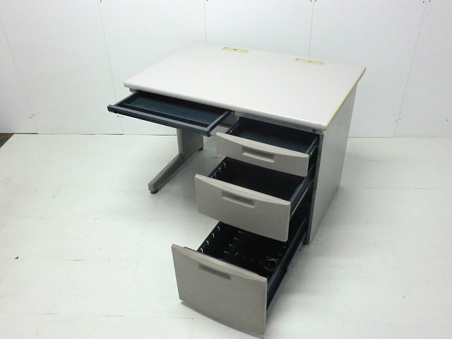 イトーキ/ CZ / ニューグレー / 【中古】 片袖デスク