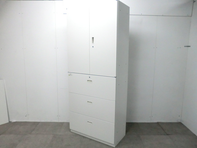 イトーキ/シンライン/ ホワイト / 【中古】 上下連結書庫