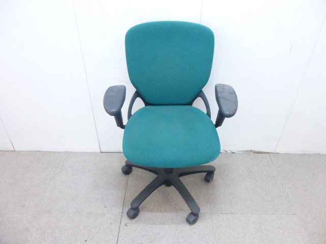 イトーキ/グリーン/OAチェア/肘有/【中古】