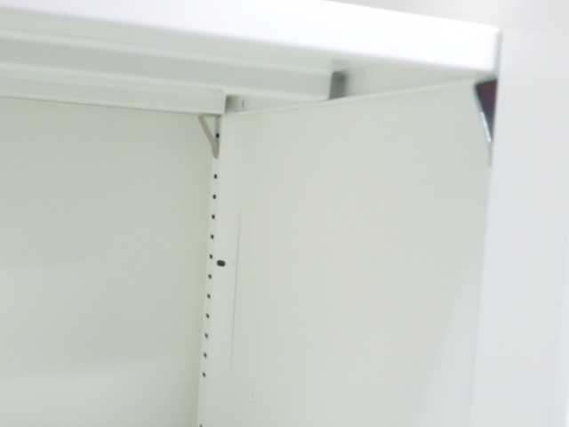 オカムラ/レクトライン/ホワイト/【中古】両開きキャビネット