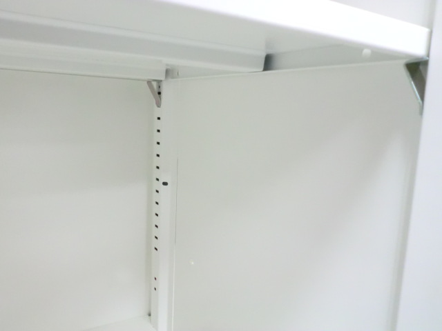 オカムラ/レクトライン/ホワイト / 【中古】 上下連結書庫