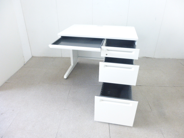 オカムラ/アドバンス/ホワイト/片袖デスク/