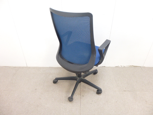 オカムラ/フルーエント/ブルー/ゴム輪/OAチェア/肘有/