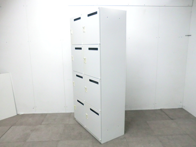 ウチダ / メールロッカー8人用 / ホワイト 【中古】