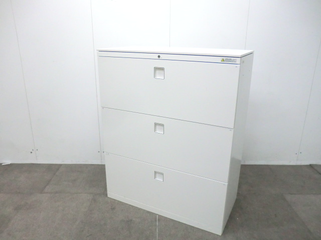 オカムラ/レクトライン/ホワイト/【中古】3段ラテラル