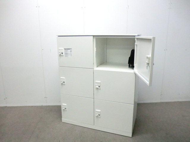 オカムラ / ホワイト 【中古】パーソナルロッカー