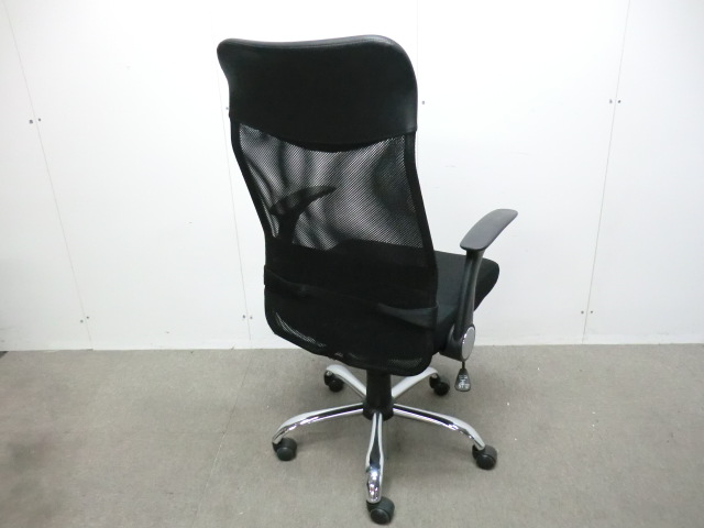オフィスチェア / 肘無 / ブラック 【中古】