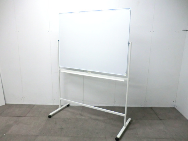 ホワイトボード / ホワイト / 【中古】 脚付き