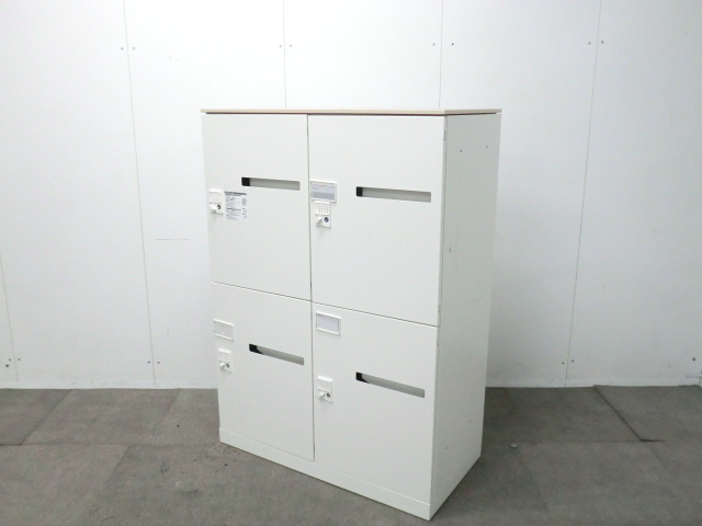オカムラ / ホワイト / 4Z6JRY ZA75 【中古】 4人用メールロッカー