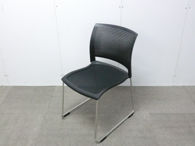 コクヨ / ブラック / 【中古】 スタッキングチェア