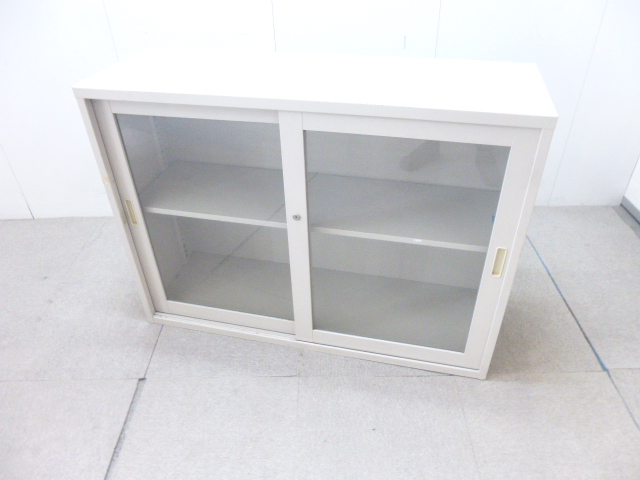 コクヨ/ニューグレー/引違キャビネット/ガラス戸