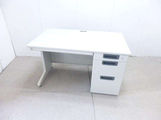 プラス/ニューグレー/片袖デスク/【中古】
