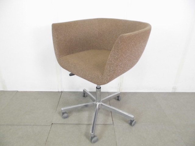 ミーティングチェア/ブラウン/【中古】