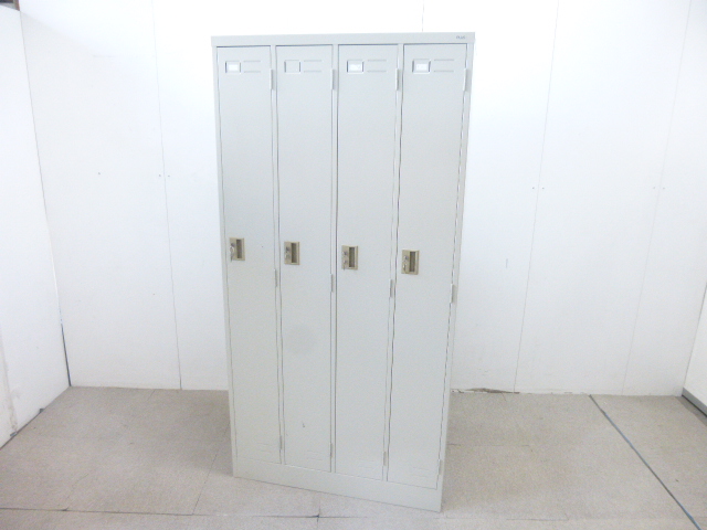 プラス/ニューグレー/4人用ロッカー/【中古】