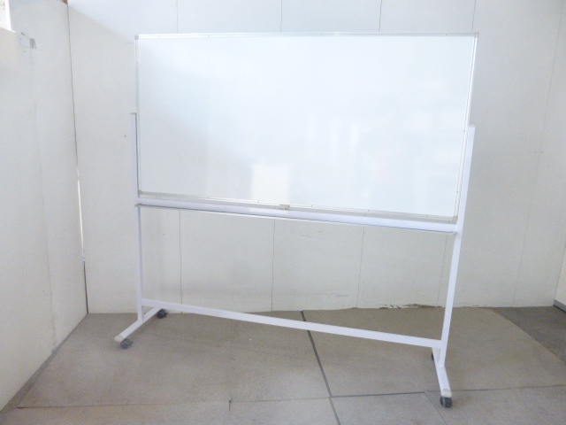 ホワイト/ホワイトボード/脚付/【中古】