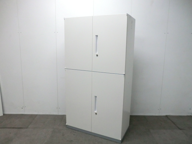 イナバ/ リベスト / ホワイト / 【中古】 上下連結書庫