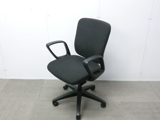 ウチダ / Mi / ブラック / 【中古】 OAチェア肘有
