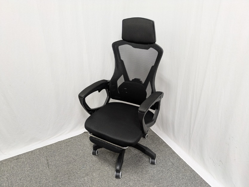 OAチェア肘有 ブラック 【中古】 オフィスチェア 事務椅子 椅子