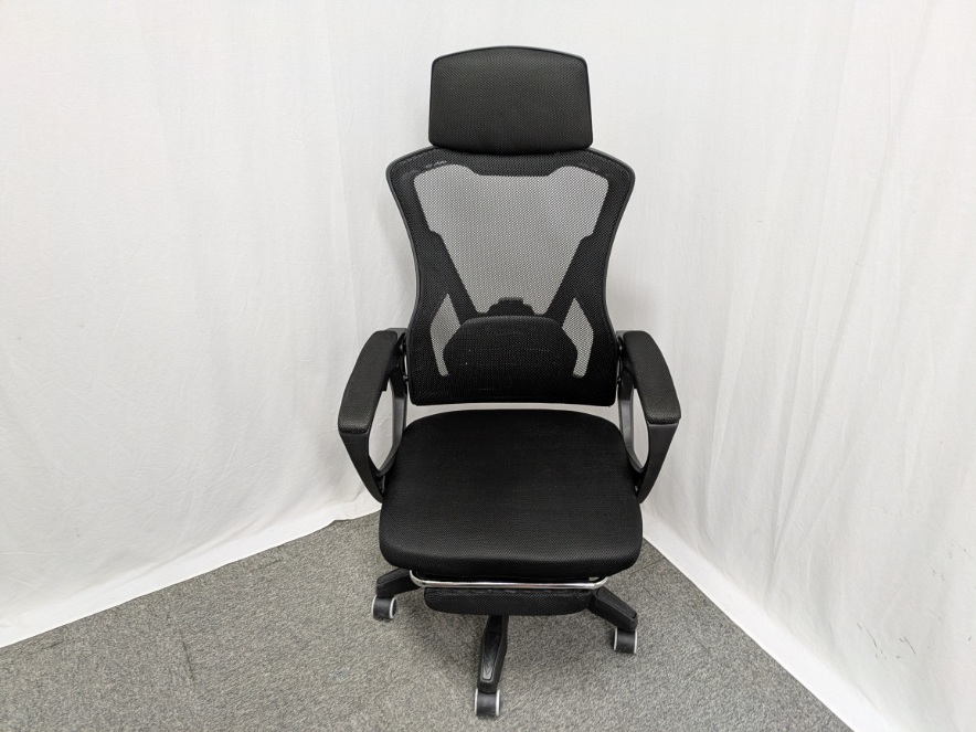 OAチェア肘有 ブラック 【中古】 オフィスチェア 事務椅子 椅子