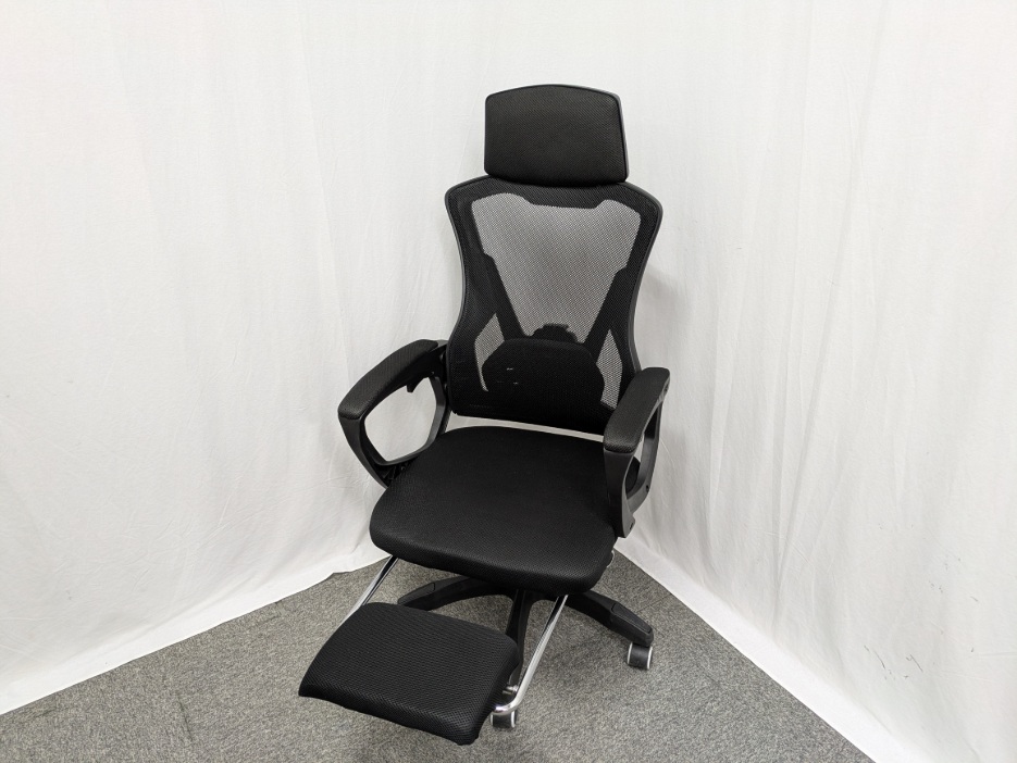 OAチェア肘有 ブラック 【中古】 オフィスチェア 事務椅子 椅子
