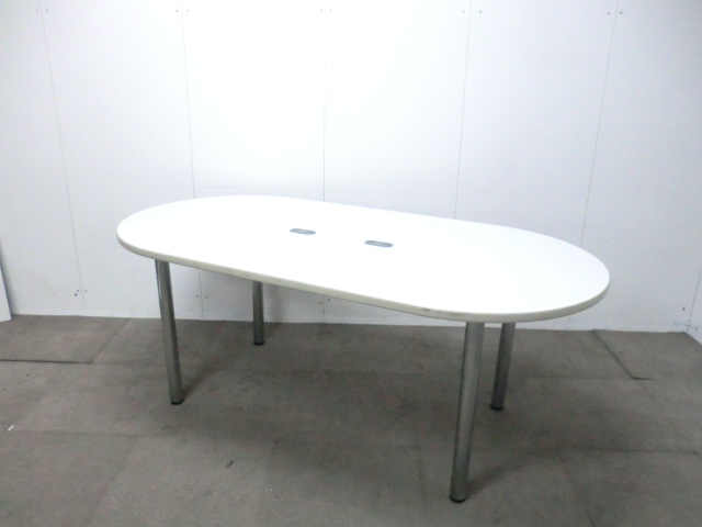 会議テーブル / ホワイト / 【中古】