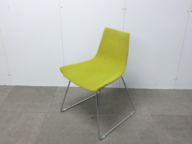 相合家具/ ライトグリーン / 【中古】 ミーティングチェア