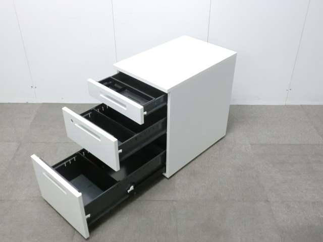 コクヨ / IS / ホワイト / 【中古】 3段ワゴン