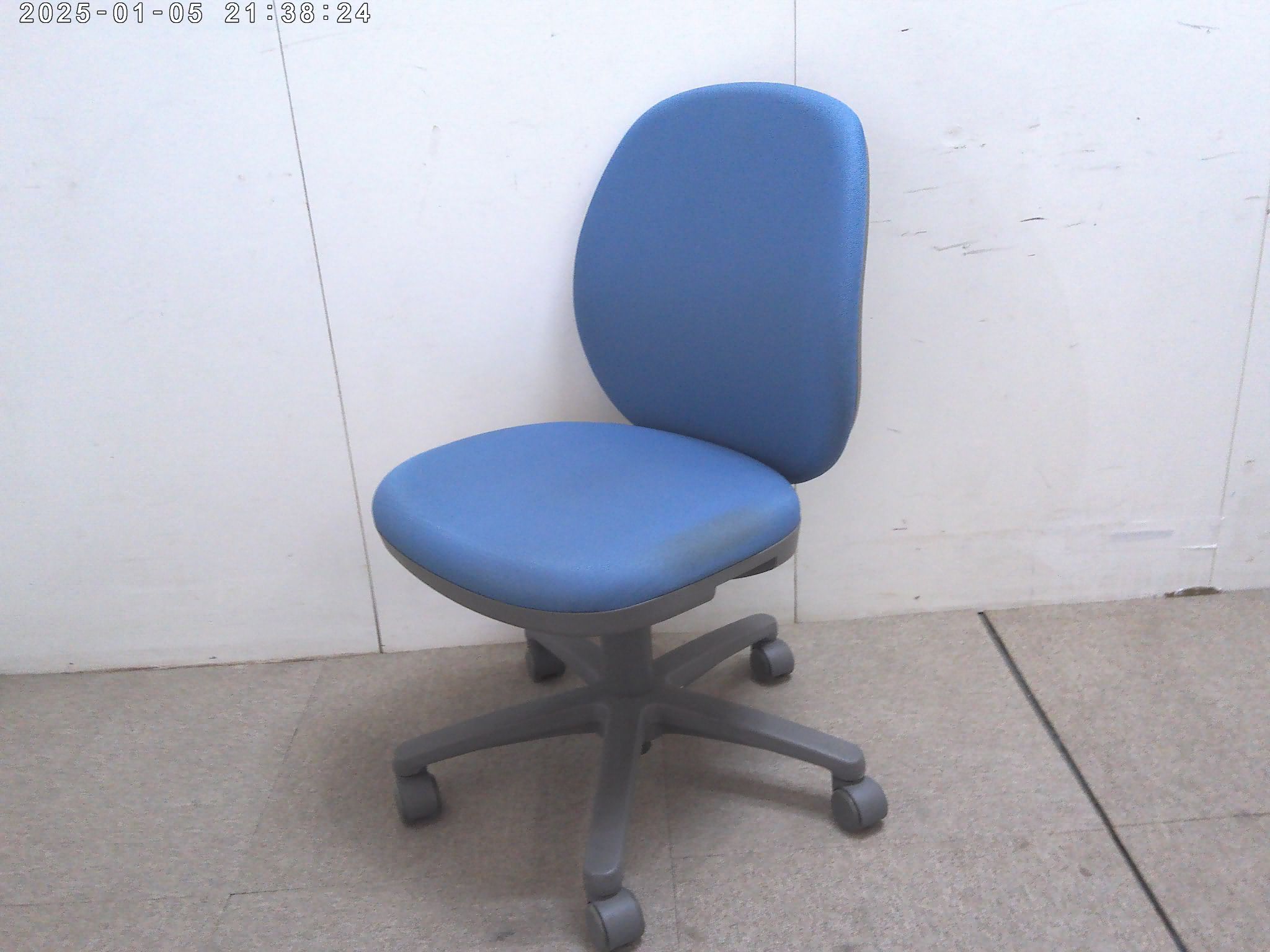 コクヨ/ブルー/OAチェア/肘無し/【中古】