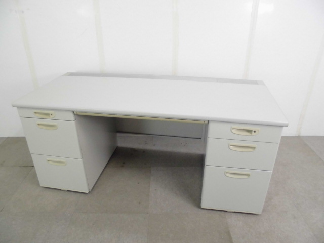 ライオン / ニューグレー / 両袖デスク