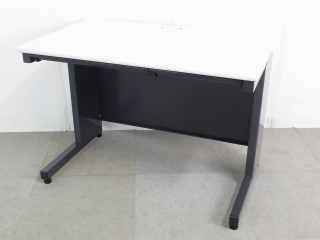 プラス/平デスク/ホワイト/【中古】