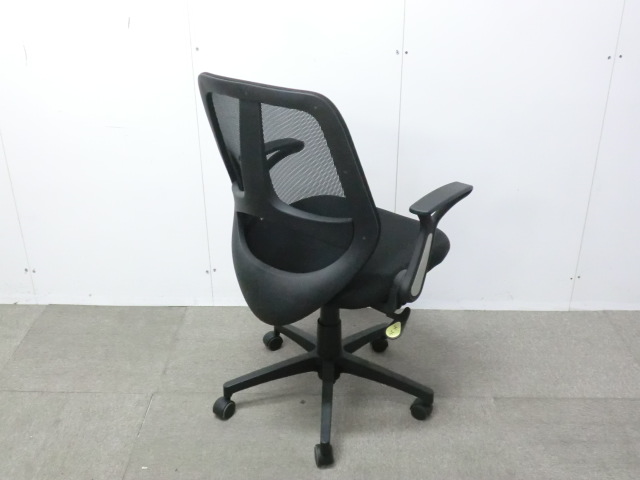 OAチェア肘有 ブラック 【中古】 オフィスチェア 事務椅子 椅子