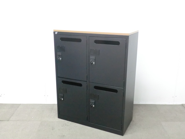 生興 / ブラック / 【中古】 4人用パーソナルロッカー