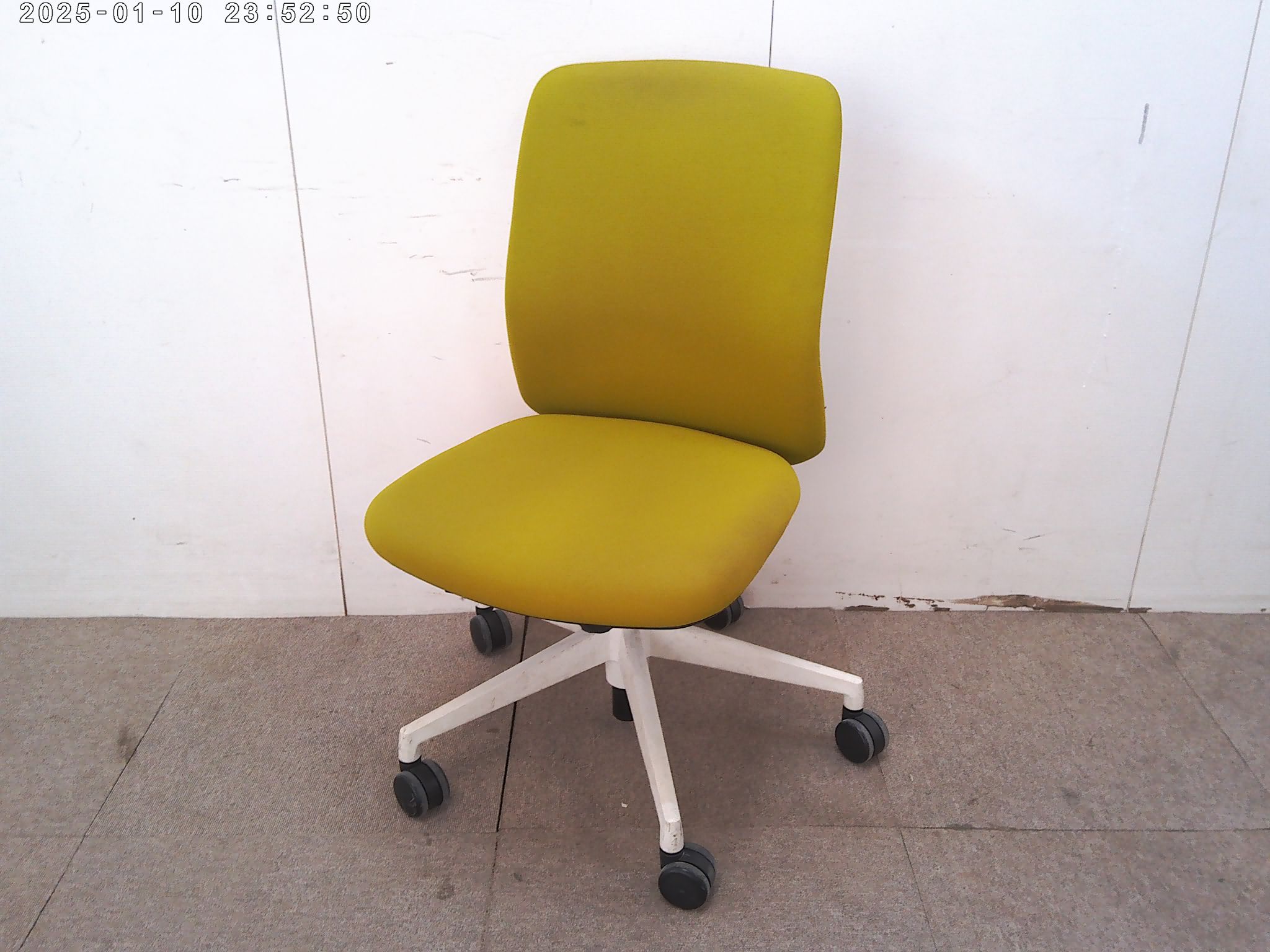 ウチダ/カリッサ/ライトグリーン/OAチェア/肘無し/