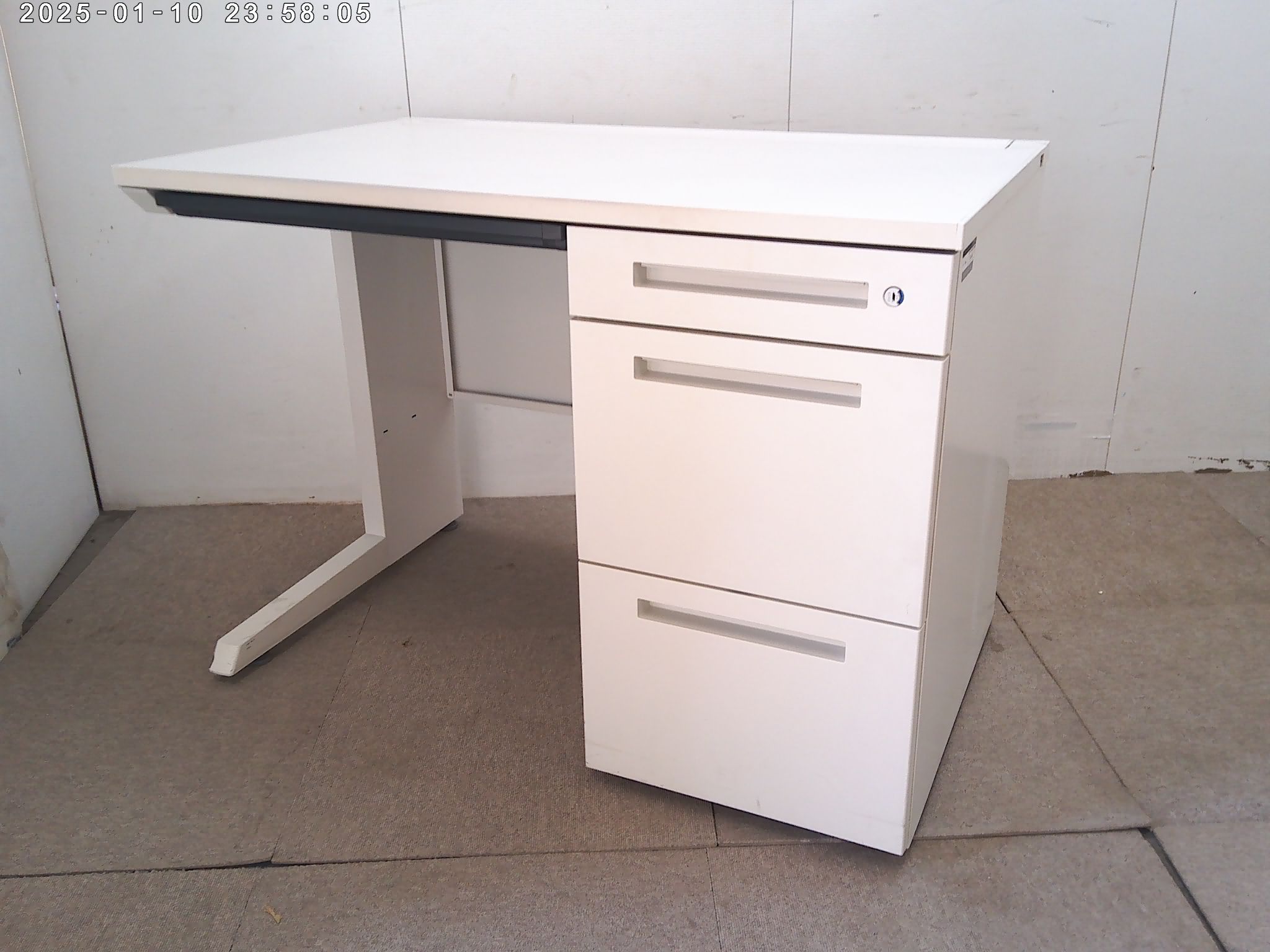 イトーキ/CZR/ホワイト/片袖デスク/